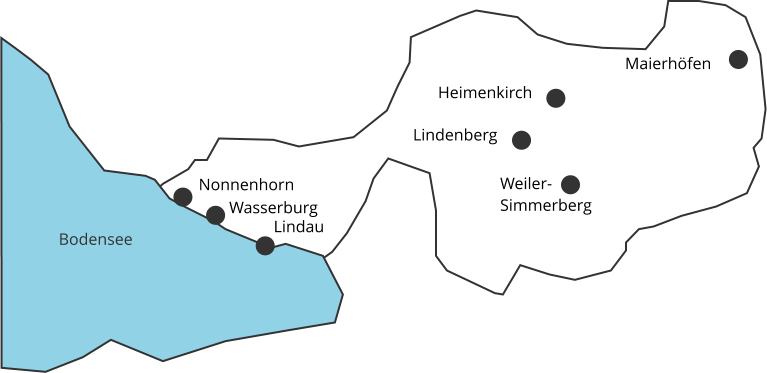 Übersichtskarte Bodensee-Allgäu